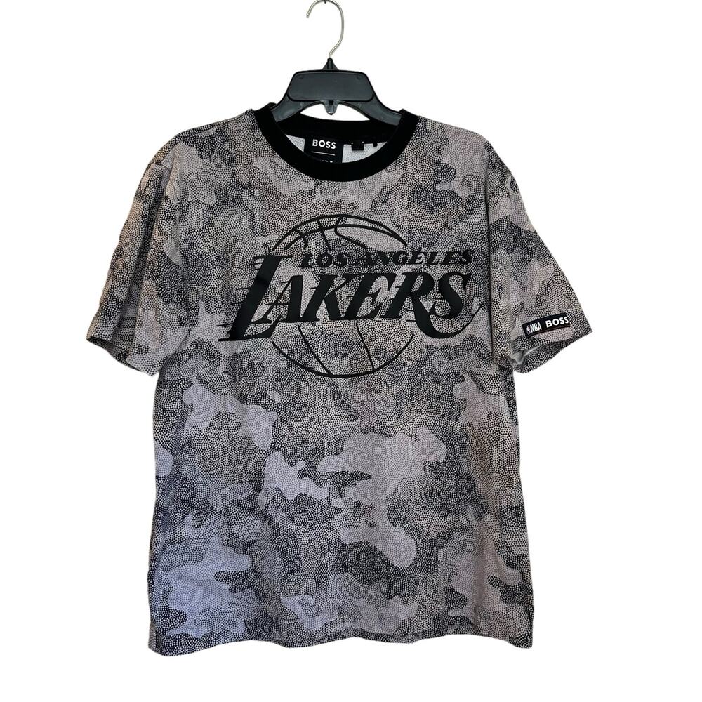Hugo Boss NBA Lakers Short Sleeve Shirt sz L EUC